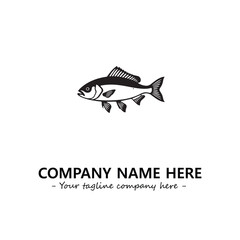 Fish silhouette logo company design vector illustration