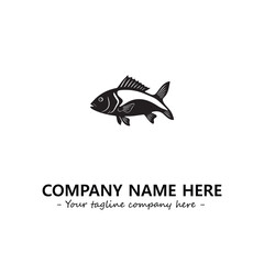 Fish silhouette logo company design vector illustration