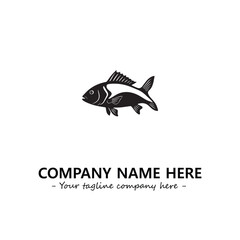 Fish silhouette logo company design vector illustration