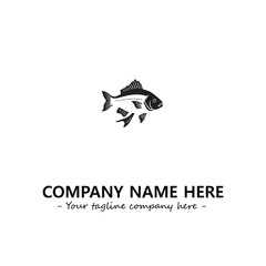 Fish silhouette logo company design vector illustration