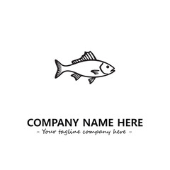 Fish silhouette logo company design vector illustration