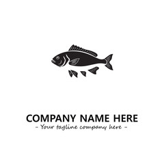 Fish silhouette logo company design vector illustration
