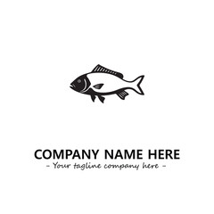 Fish silhouette logo company design vector illustration