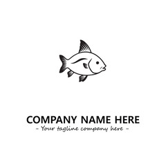 Fish silhouette logo company design vector illustration