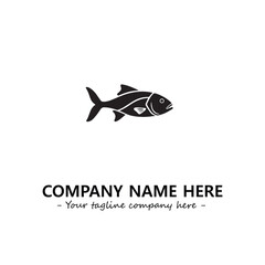 Fish silhouette logo company design vector illustration