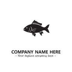 Fish silhouette logo company design vector illustration