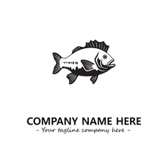 Fish silhouette logo company design vector illustration