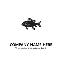 Fish silhouette logo company design vector illustration