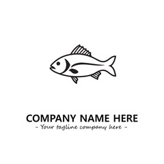 Fish silhouette logo company design vector illustration