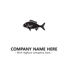 Fish silhouette logo company design vector illustration