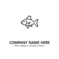 Fish silhouette logo company design vector illustration