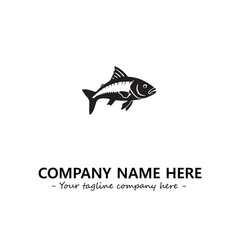 Fish silhouette logo company design vector illustration