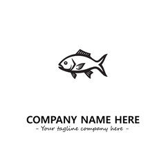 Fish silhouette logo company design vector illustration