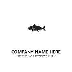Fish silhouette logo company design vector illustration