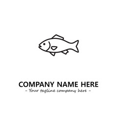 Fish silhouette logo company design vector illustration