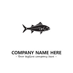 Fish silhouette logo company design vector illustration