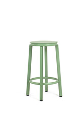 Isolated light green bar stool with round seat on white background – Isolated on White Background | High Resolution