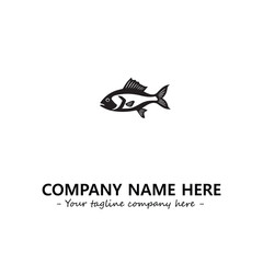 Fish silhouette logo company design vector illustration