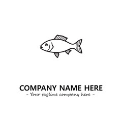Fish silhouette logo company design vector illustration
