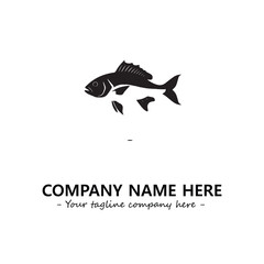 Fish silhouette logo company design vector illustration