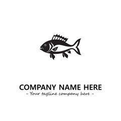 Fish silhouette logo company design vector illustration