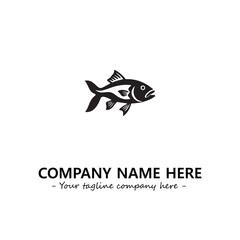Fish silhouette logo company design vector illustration