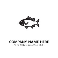 Fish silhouette logo company design vector illustration