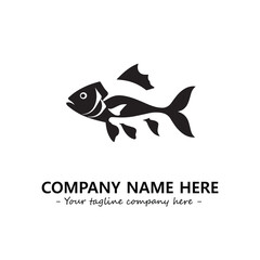 Fish silhouette logo company design vector illustration
