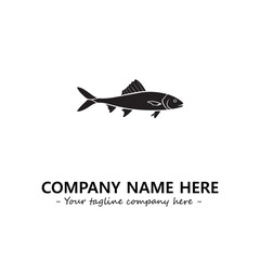 Fish silhouette logo company design vector illustration