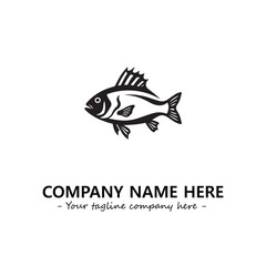 Fish silhouette logo company design vector illustration