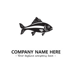 Fish silhouette logo company design vector illustration