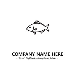Fish silhouette logo company design vector illustration