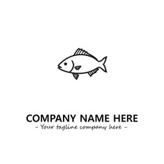 Fish silhouette logo company design vector illustration
