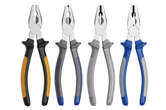 Set of Cutting pliers, realistic photo of pliers isolated on a transparent background - Powered by Adobe