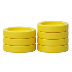 Glossy gold coin stacks ready for a game or reward