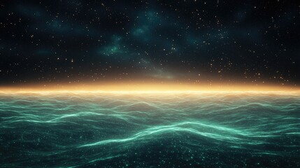 Obraz premium A surreal world pulsating with luminous green, stormy motion blur, Capture the energy of growth and success in business.