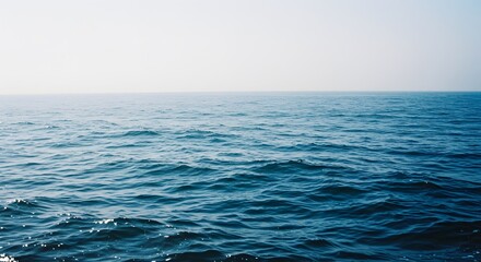 Fototapeta premium Serene Ocean Vista: A Captivating View of the Deep Blue Sea