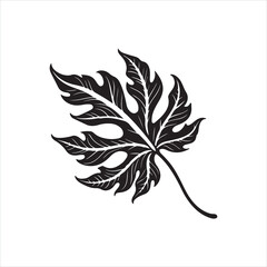 Elegant Leaf Silhouette Botanical Design