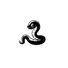 Stylized Serpent Illustration: Simple Graphic Depiction of a Whimsical Snake
