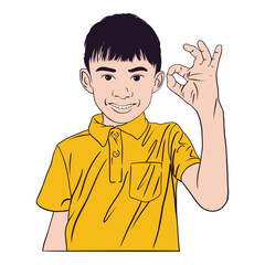 Boy Giving Ok Hand