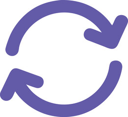 Endless Circle Rotating Arrows in Purple Color