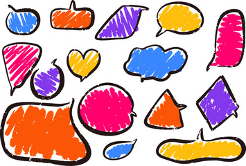 Text box chalkboard blank speech bubbles