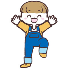 大喜びの子供のイラスト