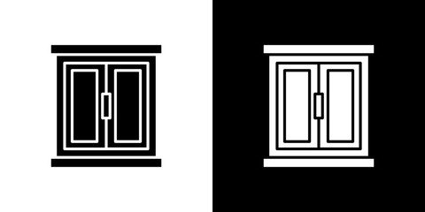 Window icon in solid flat trendy design style.