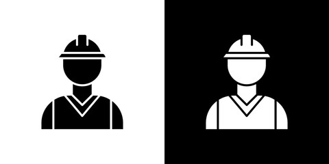 User helmet safety icon in solid flat trendy design style.