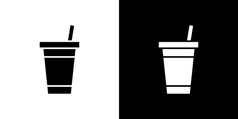 Swoosh Cup icon in solid flat trendy design style.