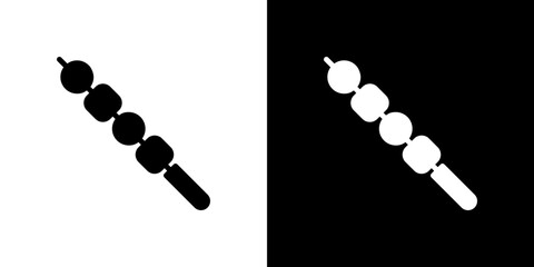 Skewer icon in solid flat trendy design style.