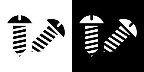 Screws icon in solid flat trendy design style.