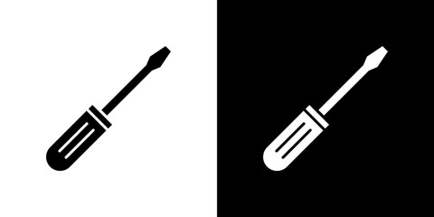 Screwdriver icon in solid flat trendy design style.