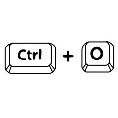 ctrl alphabet vector button